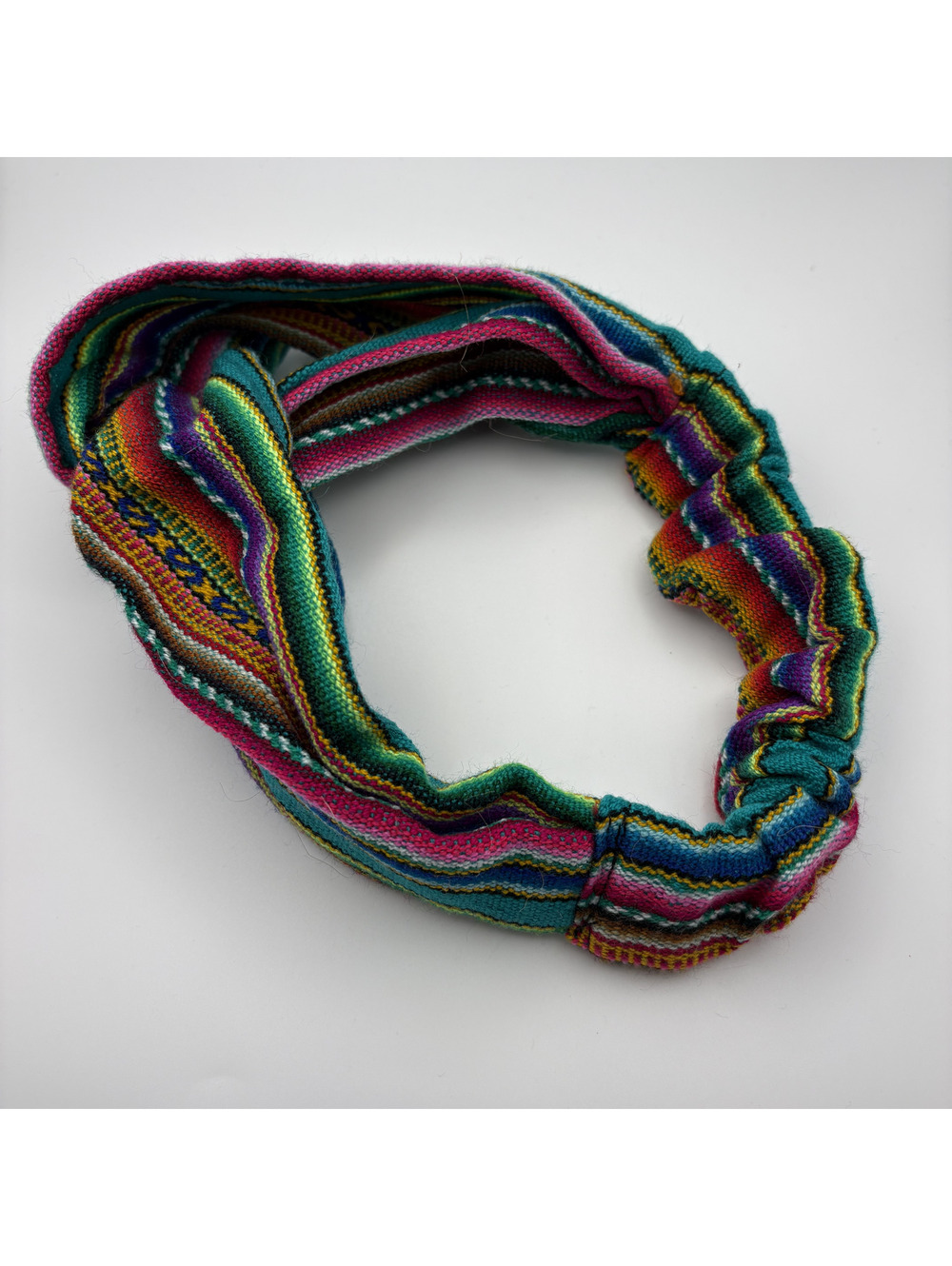 Bohemian Multicolor Stretchy Knit Hair Band / Boho Headband
